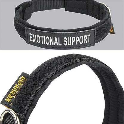 EXCELLENT ELITE SPANKER Military Nylon Small Puppy Dog Collar with Padded - color: Black, size: S-(13.4"-17.7")