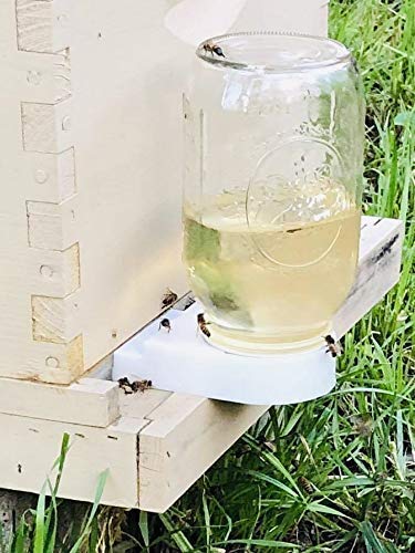 Bee Feeder-Easy to Install Honey Feeder,Water and Sugar Syrup Entrance or Top Dispenser-Beekeeper Tools,(4 Pack)