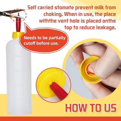 24Pcs Lamb and Goat Kid Feeding Tube Kit Feeding Bottles