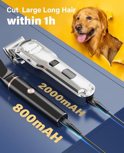 oneisall Dog Clippers Grooming Kit for Thick Coats & Heavy Duty