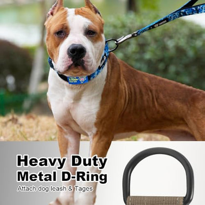 TSPRO Heavy Duty Tactical Dog Collar Quick Release Metal Buckle with Patch - color: Basic Green - Patch Style, size: L, Patch Style, Neck 18.5"–25"