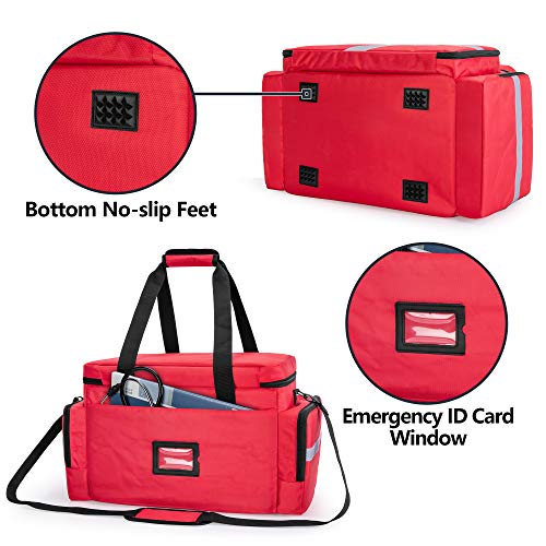 Trunab First Aid Bag Medical Bag Emergency Responder Trauma Bag - color: Red