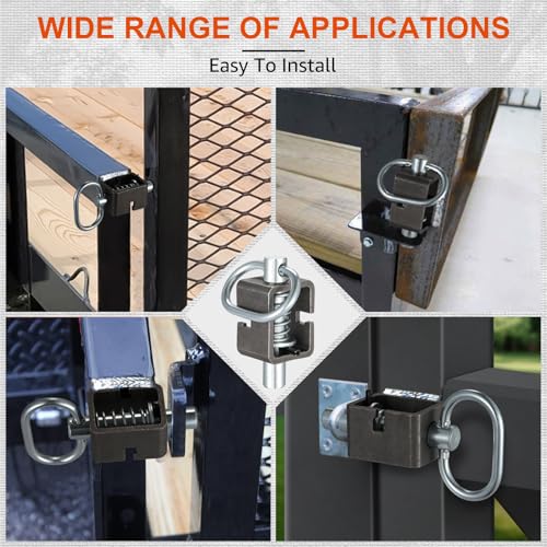 CZC AUTO Spring Latch Lock, Weld-On Spring Latch Assembly, Universal Fit for Utility Trailer Gate, Pack of 2