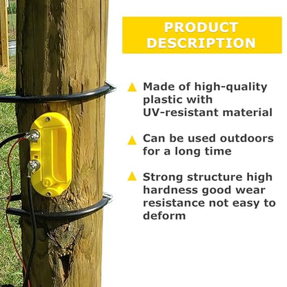 Electric Fence Cut Off Switch of Plastic Single Pole Yellow, 5Pack - style: 5 Pack