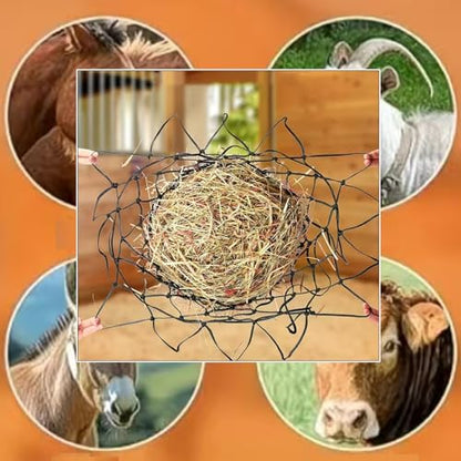 2 PCS Slow Feed Hay Nets for Horses, 40" Large Hay Feeder Bag with 2.6" Holes for Horse, Goat, Sheep - Hanging Hay Net for Grazing