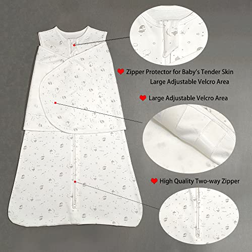 Swaddle Sack for Baby Sheep Pattern 3-Ways Adjustable Swaddling Sleeping Bag Cotton Wearable Blanket for Newborn Boys and Girls, 4 Season, 3-9 Months (Sheep) - color: Sheep