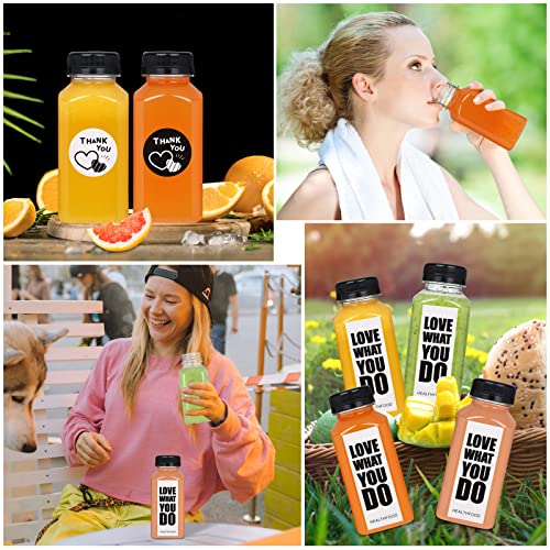 Fhxtcygj 24 Pack 8oz Empty Plastic Juice Bottles with Leak-Proof Caps Lids - color: 24pcs 8oz