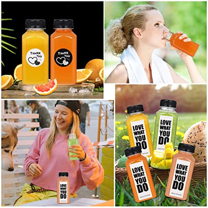 Fhxtcygj 24 Pack 8oz Empty Plastic Juice Bottles with Leak-Proof Caps Lids - color: 24pcs 8oz
