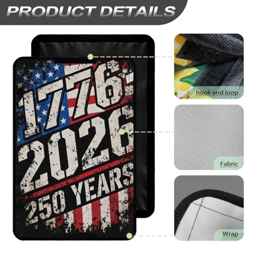 RV Entry Door Window Sunshade Thickened Camper Trailer Door Window Cover Camper Privacy Entrance Sun Blackout 17.3"x 26"-250th Anniversary of the United States - color: 250th Anniversary of the United States