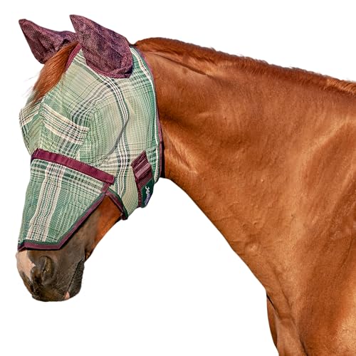 Kensington Signature Fly Mask w/Removable Nose, Soft Mesh Ears & Forelock Opening Size: S-Yearling Color: 2019 - Imperial Jade - color: 2019 - Imperial Jade, size: S (Yearling)