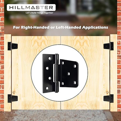 HILLMASTER 3.5 inch Heavy Duty Gate Hinges Fence Door Hinges Durable Gate Strap Hinge for Indoor Outdoor, Gate Hardware Kit for Shed, Wooden Fences, Vinyl Fence Gate, Barn Door, Garage, 6 Pack - size: 6 Pack