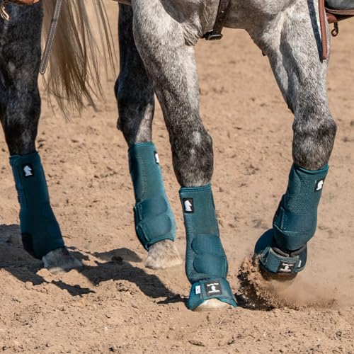 Classic Equine Dyno Turn Bell Boots - color: Dragonfly Green, size: Large