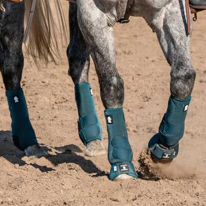 Classic Equine Dyno Turn Bell Boots - color: Dragonfly Green, size: Large