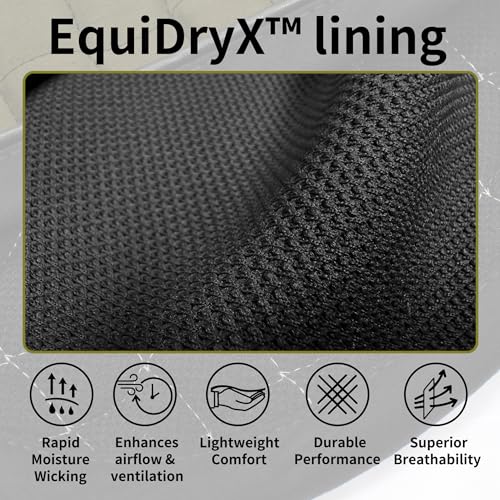 EQUINEWAVE Aria Soft Suede Dressage Saddle Pad – Breathable Moisture-Wicking Lining, Shock-Absorbing Cushion, Contoured Spine, English Horse Saddle Pad - color: Olive green