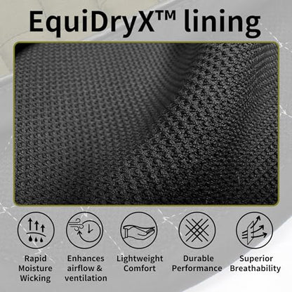 EQUINEWAVE Aria Soft Suede Dressage Saddle Pad – Breathable Moisture-Wicking Lining, Shock-Absorbing Cushion, Contoured Spine, English Horse Saddle Pad - color: Olive green