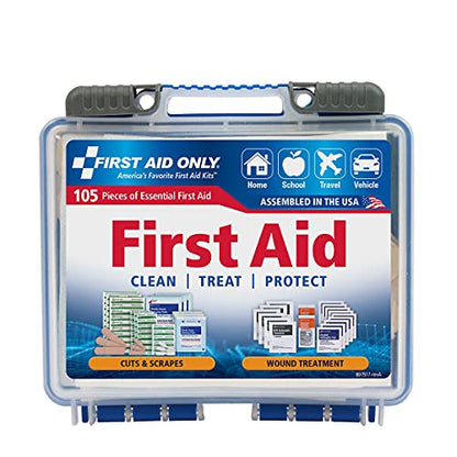 First Aid Only 91249 On-The-Go All-Purpose Emergency First Aid Kit for Car, Travel, Home and Business, 105 Pieces - style: First Aid Kit