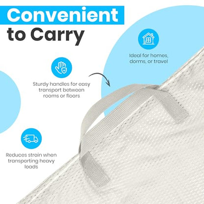 Handy Laundry Mesh XL Laundry Bag 24"x36" with Shoulder Strap, Grey | XL 24x36 Mesh Laundry Bag, Handles & Shoulder Strap, Breathable, Machine Washable, Dorm Travel Bedding, Grey - color: Grey, size: 1-Pack