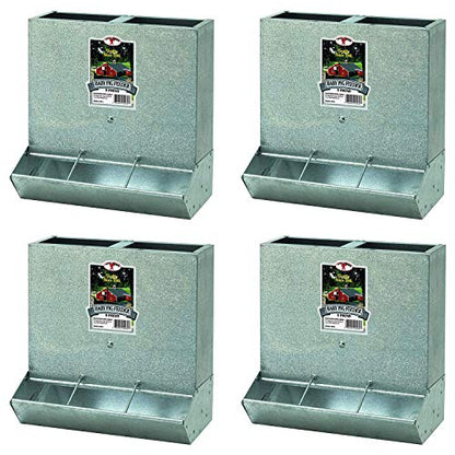 Little Giant BPF3 Heavy Duty Mountable 3 Hole Baby Piglet Livestock Trough Feeder, 9 Pound Capacity (4 Pack)