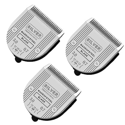 3Pcs 5-in-1 Adjustable Pet Clipper Blades, Compatible with Wahl Arco Bravura Chromado Creativa Figura Motion SuperGroom, Stainless Steel Dog Cat Grooming Replacement Silver - color: Gold-3