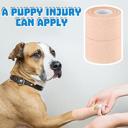 Nuanchu 16 Rolls Self Adhesive Elastic Bandage Wrap Breathable Flexible Stretch Sports Tape for Wrist Ankle Support, Cohesive Vet Wrap for Horse Pet(3 Inch x 5 Yard) - size: 3 Inch x 5 Yard