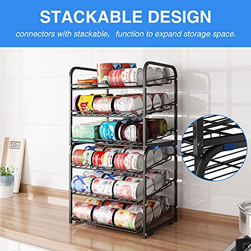 Can Rack Organizer,3 Tier Stackable Can Storage Dispenser,Bronze - color: Brown