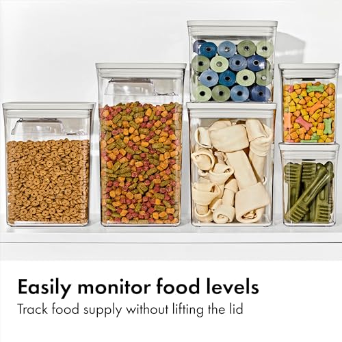 OXO Pet Food Storage POP Container - 2.8 Qt/2.6 L, Whisker Gray - color: Whisker Gray, size: 2.8 Qt