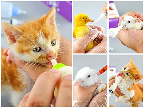 Puppy Kitten Bottle for Nursing, Newborn Baby Dog Cat Rabbit Feeding Feeder