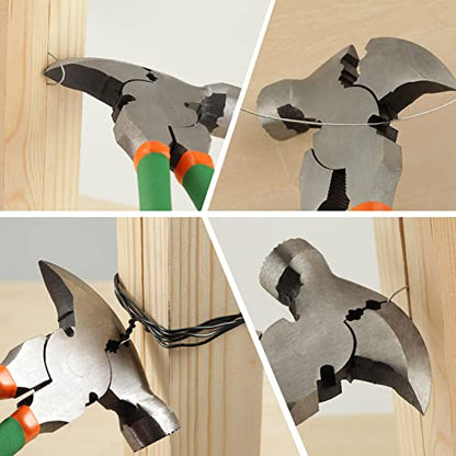SPEEDWOX 10 Inch Fencing Pliers with Hammer Head Staple Puller - style: with hammerhead