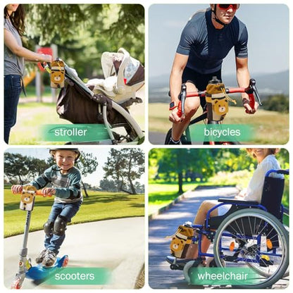 Cute Animals Bike Water Bottle Holder with Shoulder Straps, Universal Cycling Bicycle Drink Cup Cage for Kid's, Cruiser, Scooter, MTB, Road Bike (Bear) - color: Bear