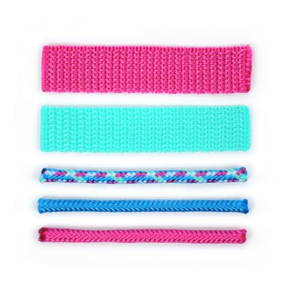 kullaloo DIY Hobby Horse Halter Kit & Tack Accessories ✦ Make Stick Horse Head Collars, Rope Halters & Reins ✦ Includes Digital Instructions (PDF) ✦ Teal/Mustard ✦ Aqua/Pink - color: Halter aqua / pink
