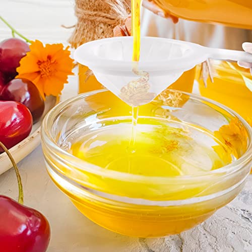 WXJ13 3 Pieces Ultra-Fine Nylon Mesh Strainer, Food Yogurt Mesh, Plastic Sieve Fine Mesh Colander with Handle for Filtering Juice Milk Soy Coffee Honey Wine Yogurt (100/200/400Mesh)