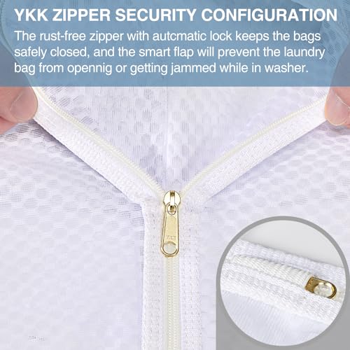 3 pcs Durable Honeycomb Mesh Laundry Bags for Delicates 3 Large (16" x 19") - size: 3 Large