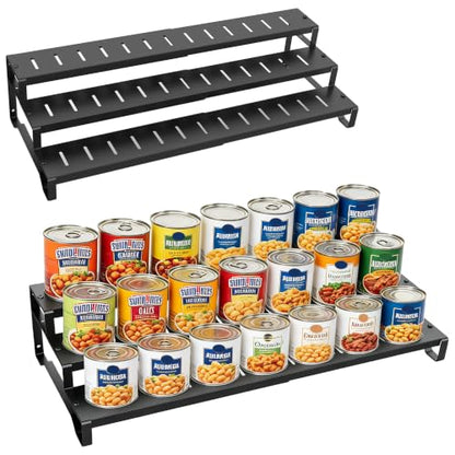 Expandable Can Organizer for Pantry,3-Tier Adjustable Metal Can Rack 2 Pack - size: 3 Tier*2