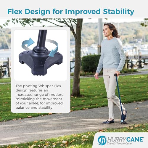 HurryCane Freedom Edition Foldable Walking Cane with T Handle - color: Purple, size: 1 Count (Pack of 1)
