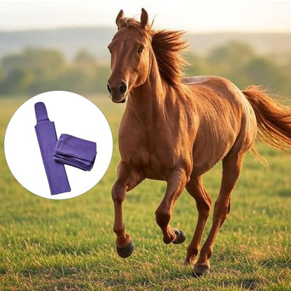 8 Pcs Horse Mane Bags - Mane Bags for Horses Protect Equine Mane from Sun, Wind, Dirt - Prevents Tangles, Breakage & Rubbing Out - Durable Nylon - Washable & Easy Use (Purple) - color: Purple