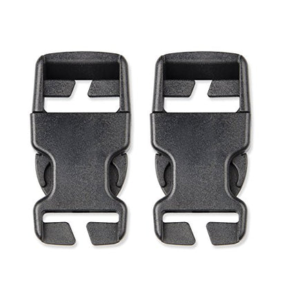 DYZD Plastic Buckle Repair Kit Quick Release Buckles No Sewing Required for Backpack Bag (25 mm, 2pcs Black) - color: 2pcs Black