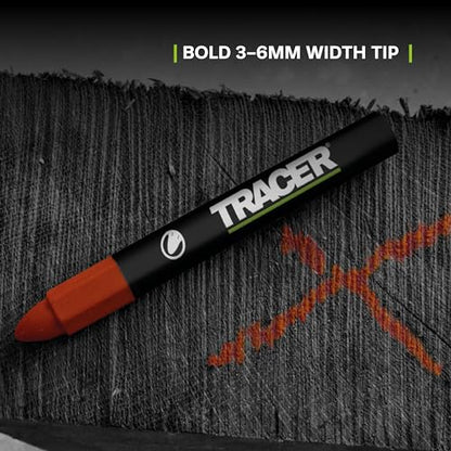 Tracer Red Lumber Crayon Markers - Construction Crayons, Pack of 12 - color: Red