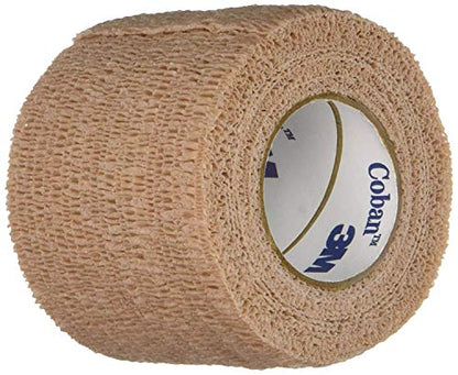3M Coban Self-Adherent Wrap, Self Adherent Wrap Used to Secure Dressings and Other Devices, Compress or Protect Wound Sites and Immobilize Injuries, Tan, 2"x 5yds, Box of 36 Rolls - color: Tan, size: 2"x 5yds, Box of 36 Rolls