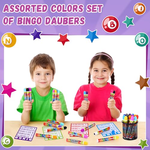 Crtiin 30 Pack Bingo Daubers Dot Markers, 30 Colors Bulk Kids Art