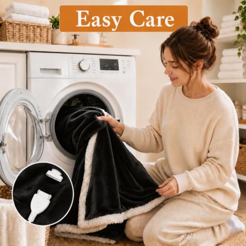 Electric Heated Blanket 72"×84", 4 Heating Levels & 10H Auto-Off | Full Size Dark Gray, Sherpa & Soft Microplush, Quick Heating, Machine Washable, for Couch, Bed & Office, Parents' Gifts - color: 01-dark Gray, size: Full Size ( 72"x84" )
