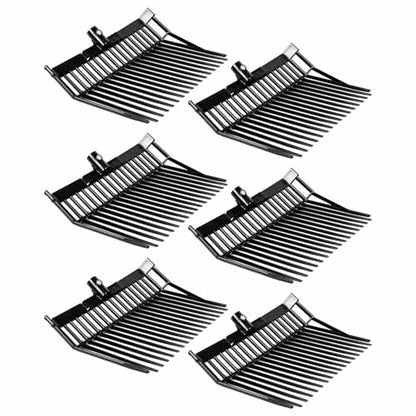 Jeffers 18 Tine Manure Fork Head – Heavy Duty Replacement Scoop Fork for Stalls, Bedding, Barn Waste, Hay, Polystyrene Tines, 15" Wide, Fits Standard Handles, Black Fork Head Only - 6 Pack - size: 18 Tines - 6 Pack