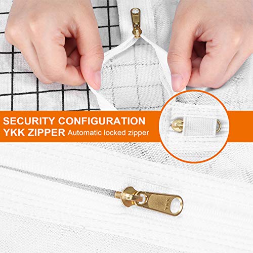 Fine Mesh Laundry Bags for Delicates, 3 Pack (2L+1M) Reusable Wash Bags with Sturdy Zippers, Durable Net Washing Bags for Lingerie, Bra, Sock, Underwear, Baby Clothes, Travel Organizer - size: set of 3 (2*L+1*M)