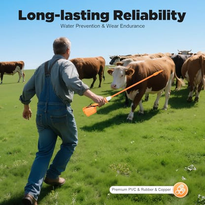 Cattle Prod, Waterproof Electric Livestock Prod, 26in Animal Prod for Farm Ranch Herding and Livestock Management, Livestock Shock Stick