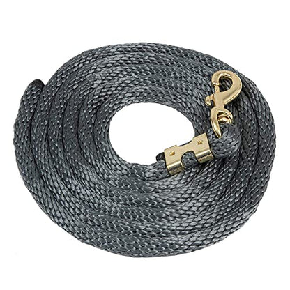 Mustang Poly Lead Rope 9ft. with Bolt Snap - color: Solid Grey