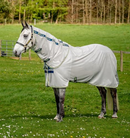 Horseware® Amigo® Bug Rug Fly Sheet 0g - Lunar Rock/Navy & Lime, 60 inches - color: Lunar Rock/Navy & Lime, size: 60 inches