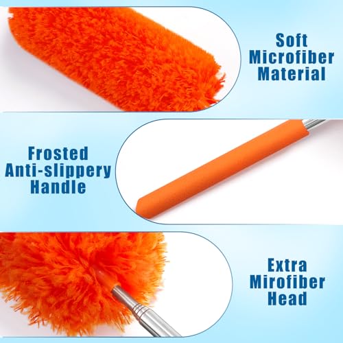 Tanlade 12 Pcs Microfiber Feather Dusters for Cleaning, Stylish Color - color: Stylish Color