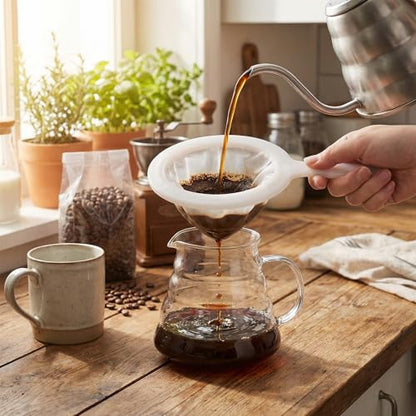 Ultra-Fine Nylon Mesh Strainer 5.51 Inch, Kitchen Food Yogurt Mesh Sieve, Plastic Sieve Fine Mesh with Handle, Mini Brine Shrimp Separation for Filtering Juice Milk Soy Coffee Honey Wine (400 mesh)
