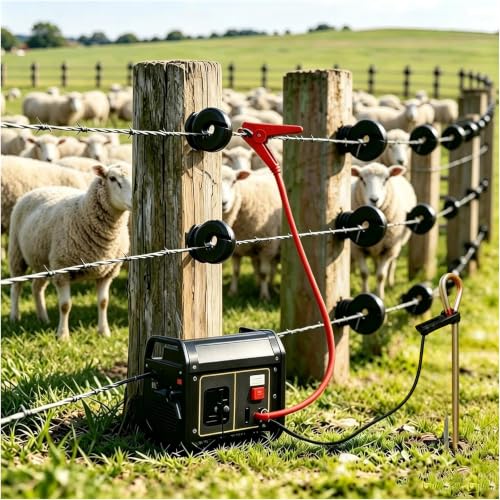 Electric Fence Insulator 80 Pcs Screw with 1 Insulator Socket Tool, Black,PP/PE Screw-in Fence Ring Post Insulator for Wood Post, Fits 8-30 Gauge High-Tensile Wire/Polywire/Tape/Rope