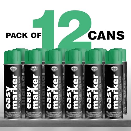Fox Valley Easy Marker Inverted Spray Paint 16oz Pack of 12, Green