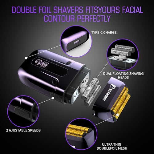 BESTBOMG® Hair Clippers for Men, Clipper, Trimmer & Shaver Set, BS-808C - color: Blue